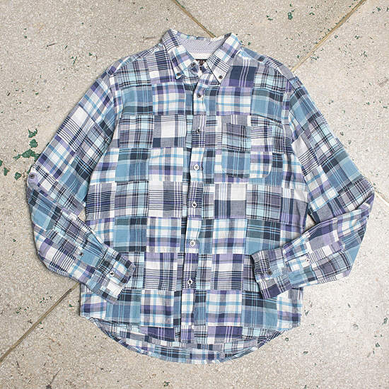 BEAMS patch work shirts