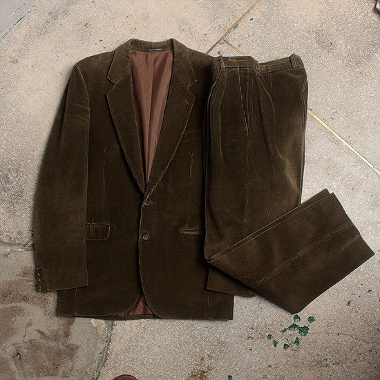 france made Elcorex fabric corduroy suit set