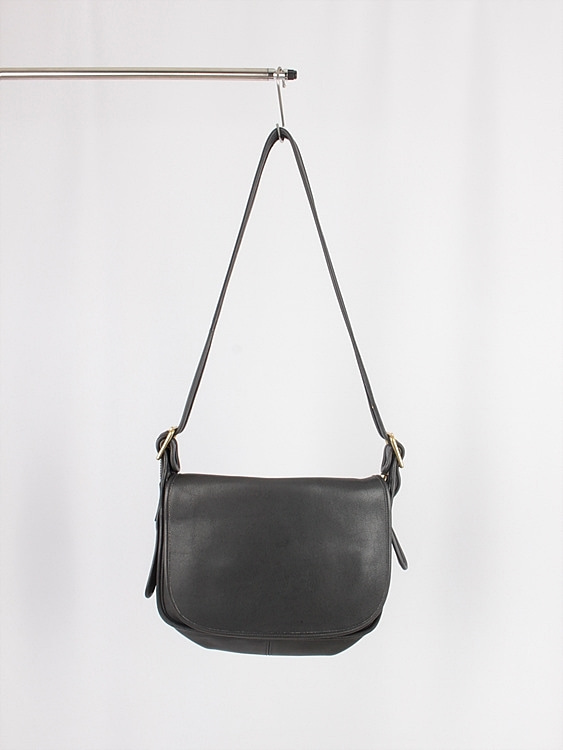 COACH all leather black bag