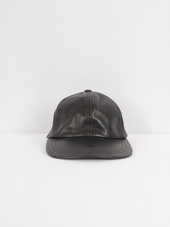 vtg real leather cap