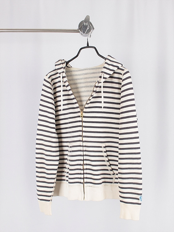 ORCIVAL stripe hoodie zip-up
