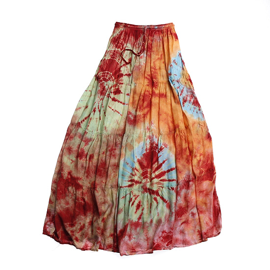 Ethnic tie dye skirt