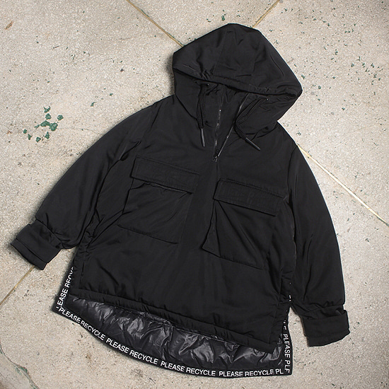 recycled cpasule padded parka anorak