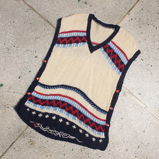 hand made knit vest